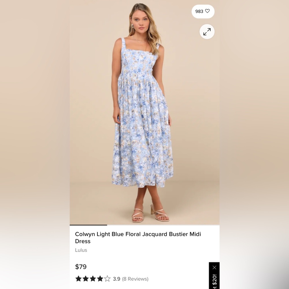 Lulu’s Blue Floral Maxi Dress